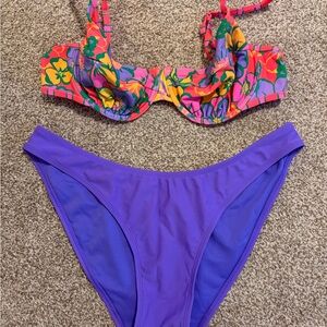 Wild Fable Pink and Purple Swim Set